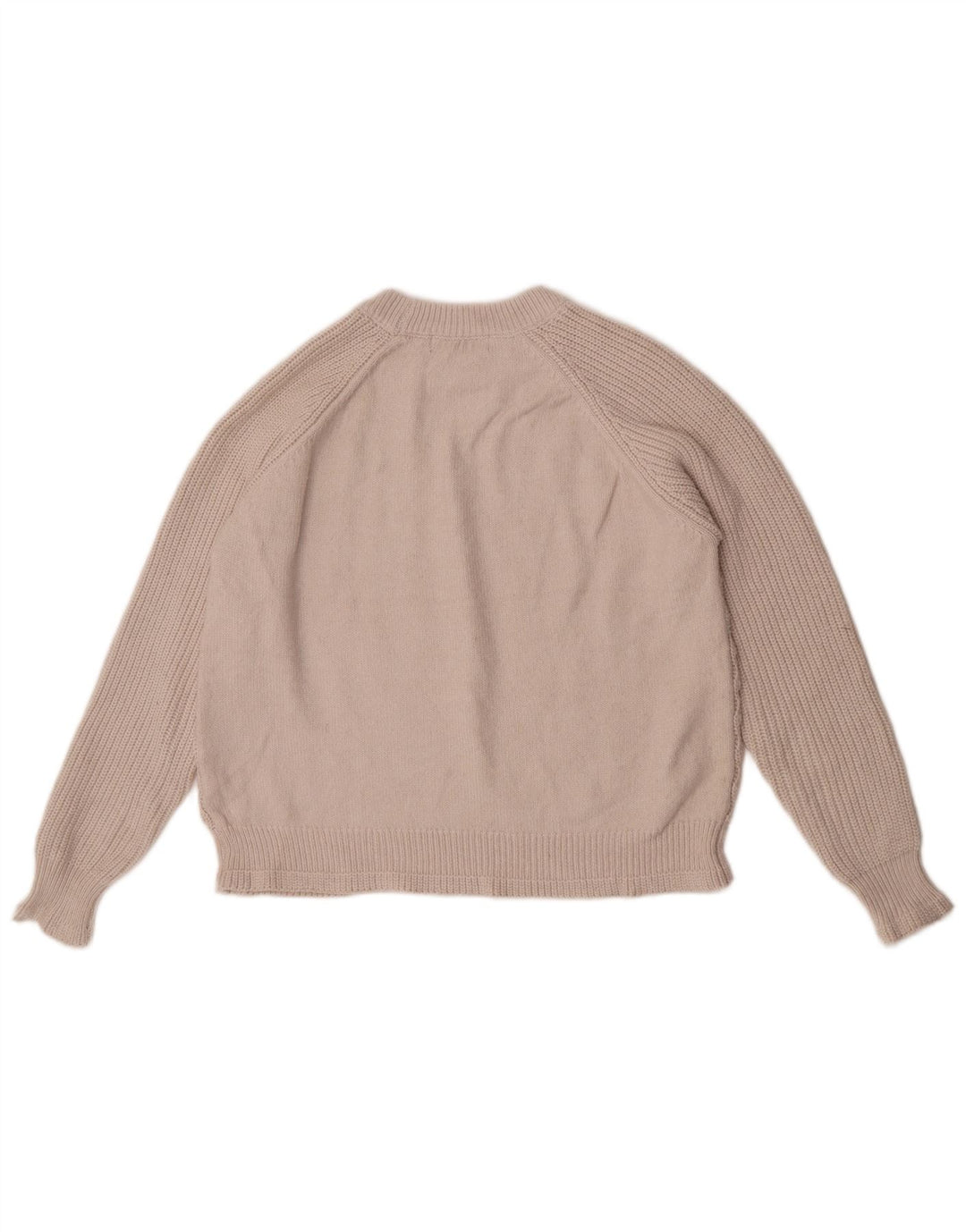 Marks & Spencer Suéter Corto con Cuello Redondo para Mujer UK 44 Medium Beige