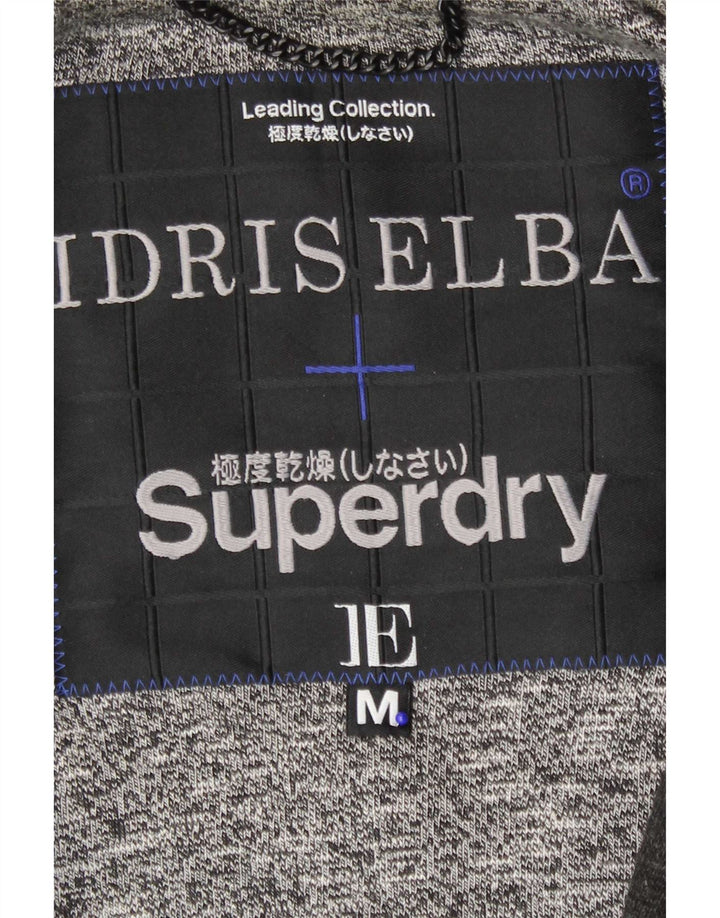 Superdry Chaqueta universitaria para hombre ES 38 Acrílico a rayas gris medio