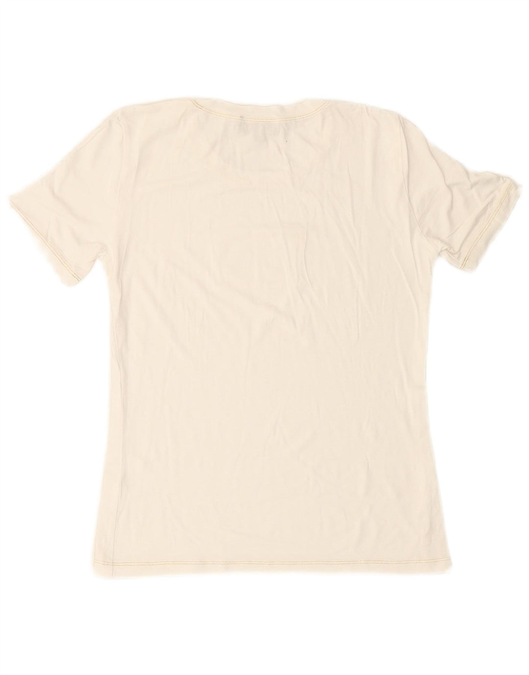 LUISA SPAGNOLI Camiseta gráfica para mujer Top UK 40 Viscosa blanca mediana