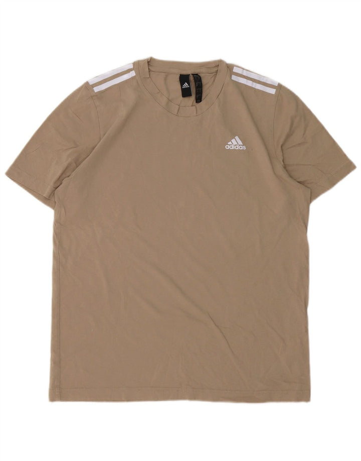 Camiseta Adidas Hombre Top Algodón Beige Medio