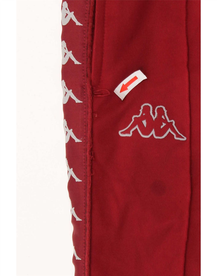 Kappa Hombre Pantalones De Chándal Gráfico Small Poliéster Burdeos