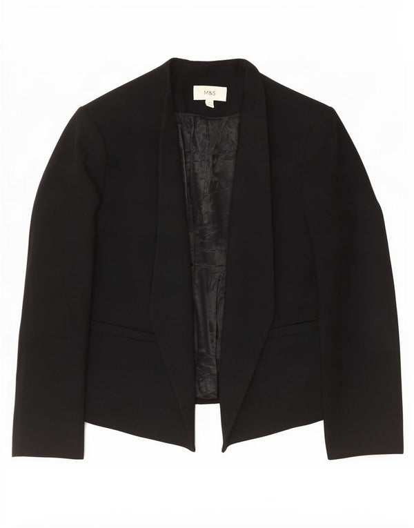 Marks & Spencer Chaqueta tipo blazer abierta para mujer UK 46 Grande Poliéster negro