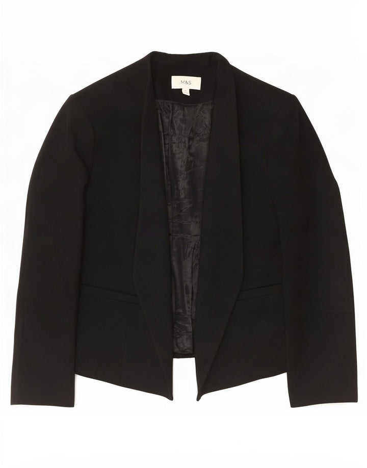 Marks & Spencer Chaqueta tipo blazer abierta para mujer UK 46 Grande Poliéster negro