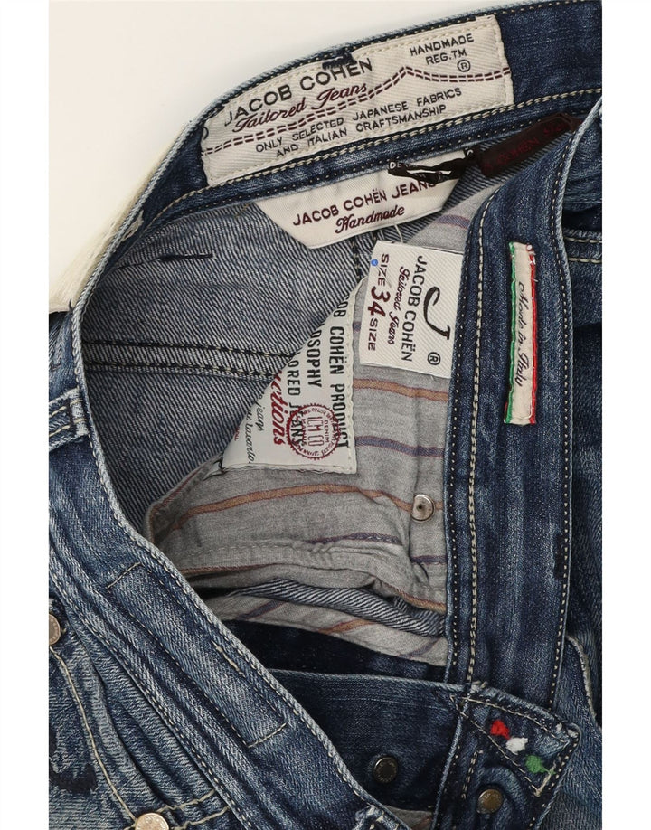 Jacob Cohen Vaqueros ajustados para hombre W34 L30 Algodón azul