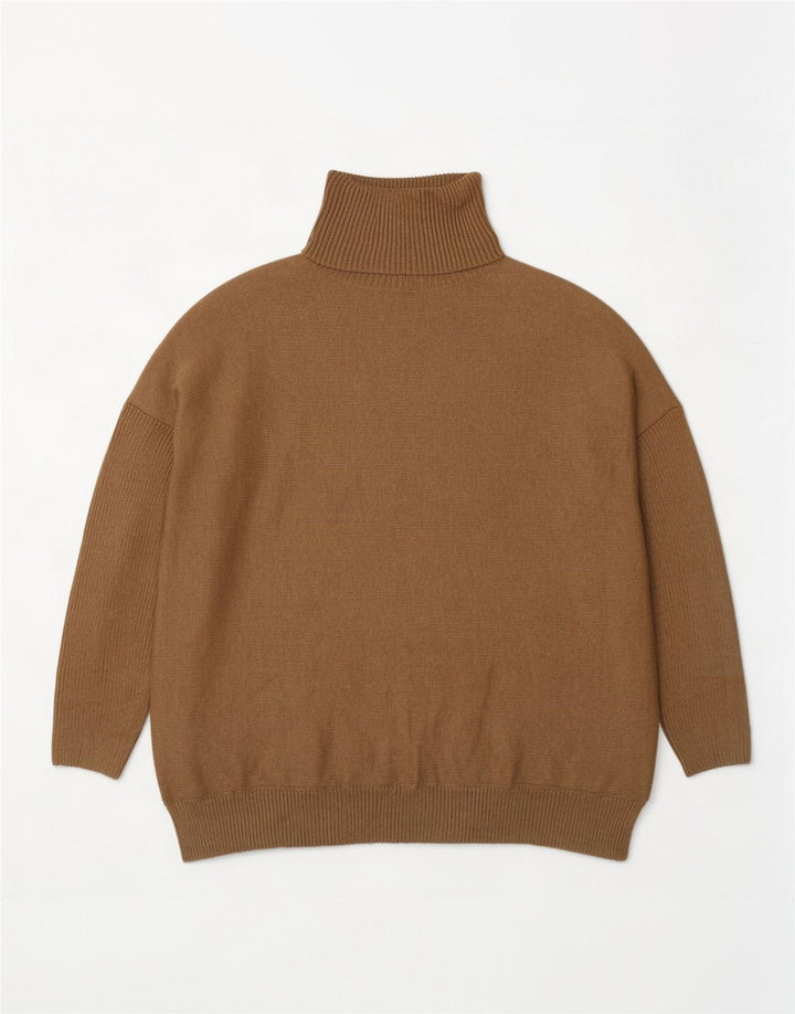 Boden - Jersey extragrande con cuello vuelto para mujer, talla S, algodón marrón, Reino Unido 10