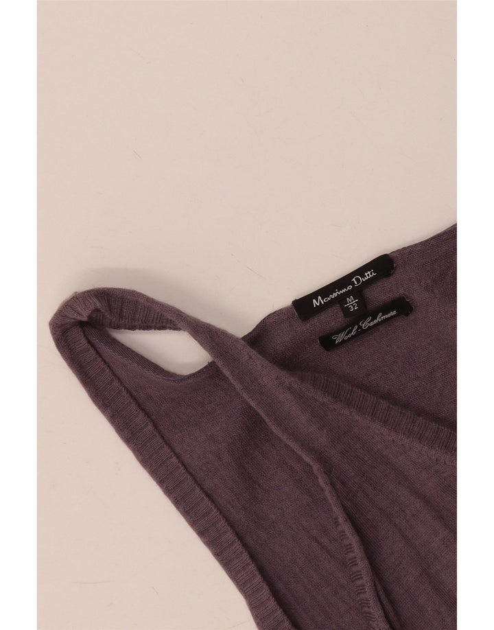 Massimo Dutti Mujer Chaleco Tank Top UK 12 Mediano Lana Púrpura
