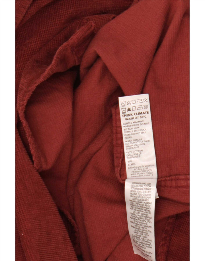 Marks & Spencer Camisa para hombre 2XL Algodón burdeos
