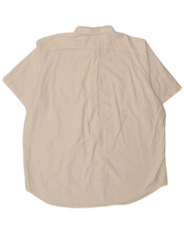 Ralph Lauren Camisa Blake de manga corta para hombre, ajuste relajado, 3XL, algodón blanco