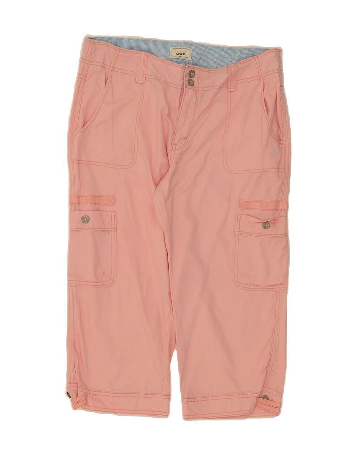 LEVI'S Womens Cargo Capri Trousers US 8 Medium W32 L20 Pink Cotton Vintage Levi's and Second-Hand Levi's from Messina Hembry 