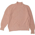 J. CREW Womens Turtle Neck Jumper Sweater UK 14 Medium Pink Cotton Vintage J. Crew and Second-Hand J. Crew from Messina Hembry 