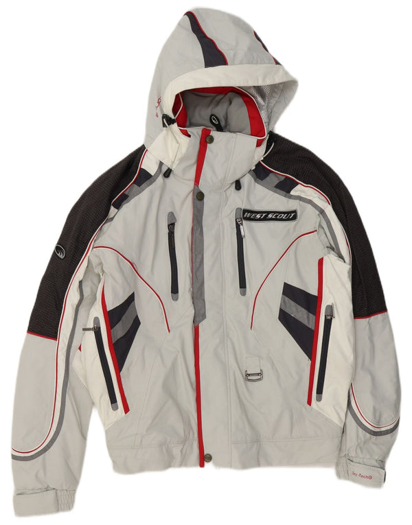 West Scout Chaqueta de esquí holgada para hombre UK 36 Small Gris Colorblock Poliéster