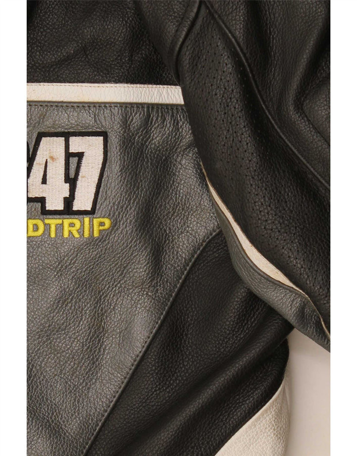 Arlen Ness Chaqueta motociclista gráfica para hombre Talla 54 Motocicleta gris grande