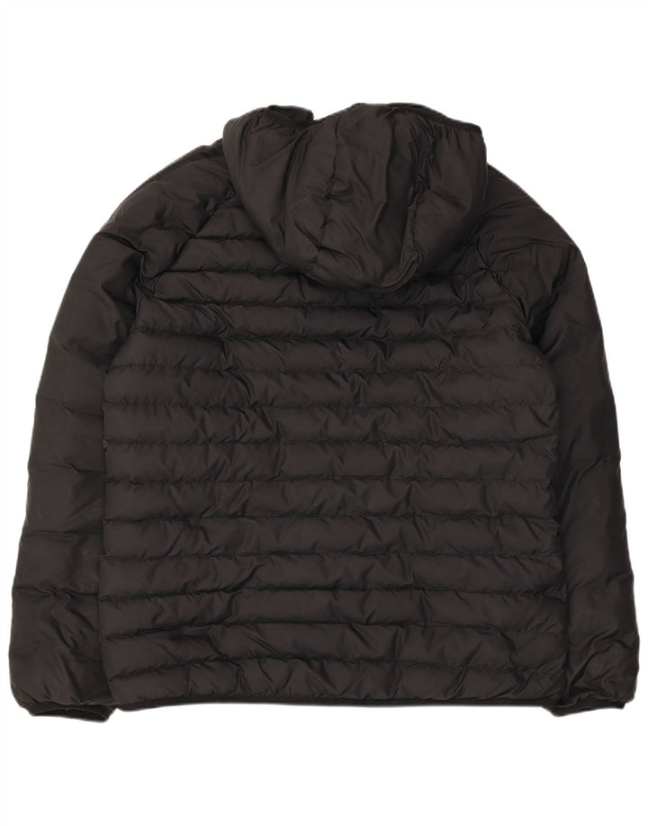 ADIDAS Chaqueta acolchada con capucha para hombre UK 38 Mediana Negro Poliéster