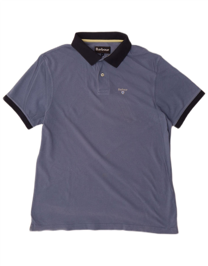 BARBOUR Polo Hombre Algodón Azul Grande