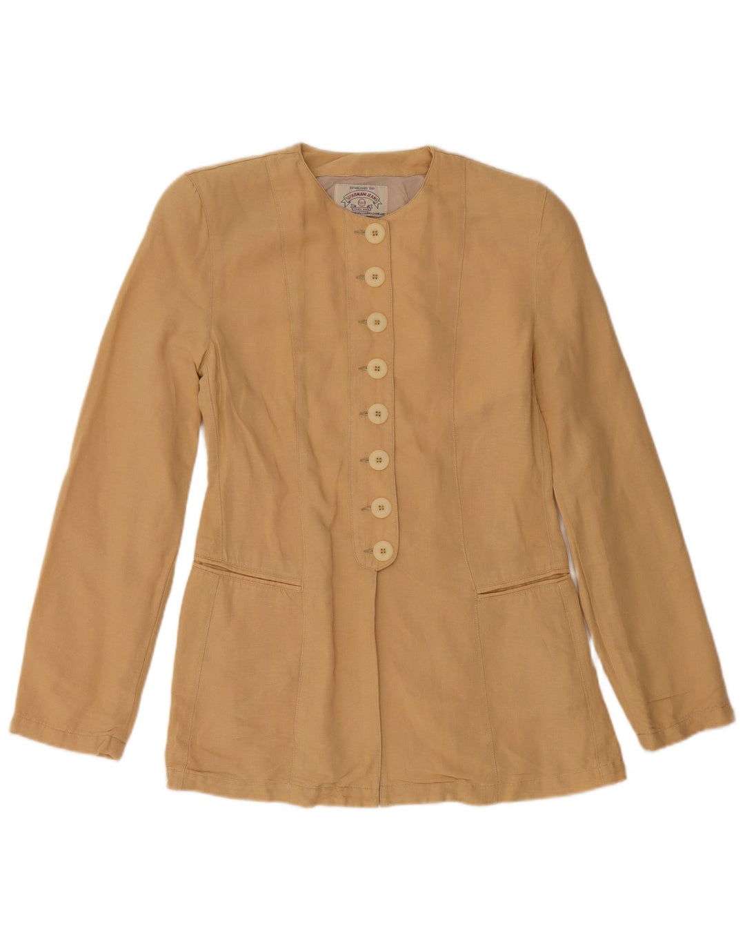ARMANI JEANS Chaqueta Blazer Mujer IT 40 Small Viscosa Beige