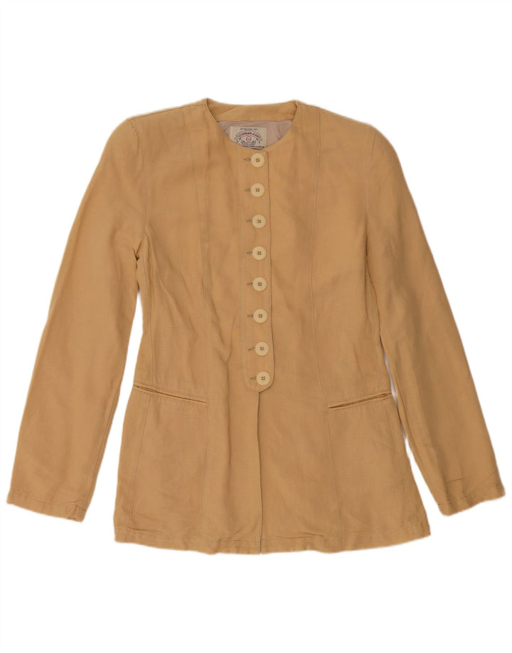 ARMANI JEANS Chaqueta Blazer Mujer IT 40 Small Viscosa Beige