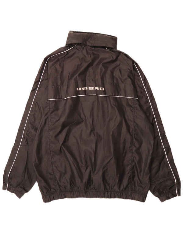 Umbro Hombre Regular Fit Chándal Top Chaqueta Grande Negro Poliéster Deportes