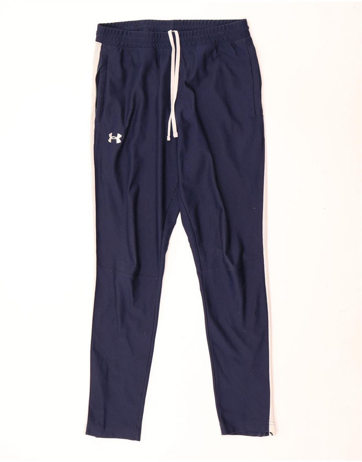 Under Armour Hombre Pantalones de chándal ajustados color block en azul marino mediano