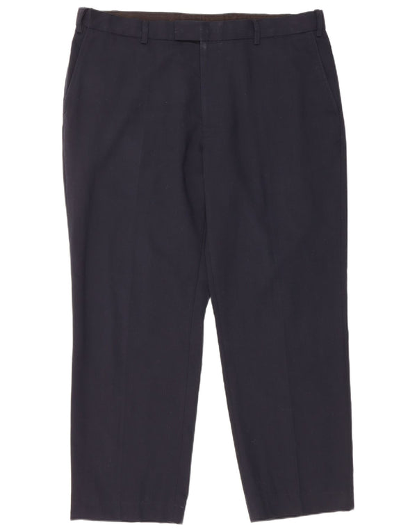 Marks & Spencer Pantalones de traje de corte regular para hombre W38 L27 Azul marino