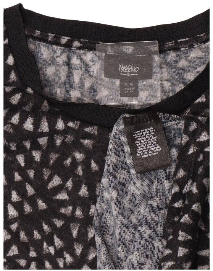 Mossimo Blusa Transparente para Mujer Top UK 40 XL Poliéster Negro