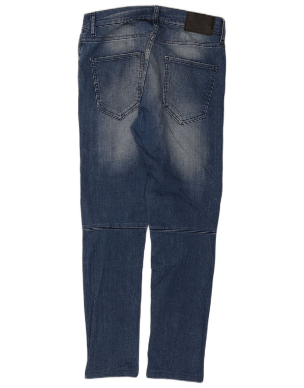 Zara Jeans ajustados desgastados para hombre EU 40 Medium W31 L28 Bloque de color azul