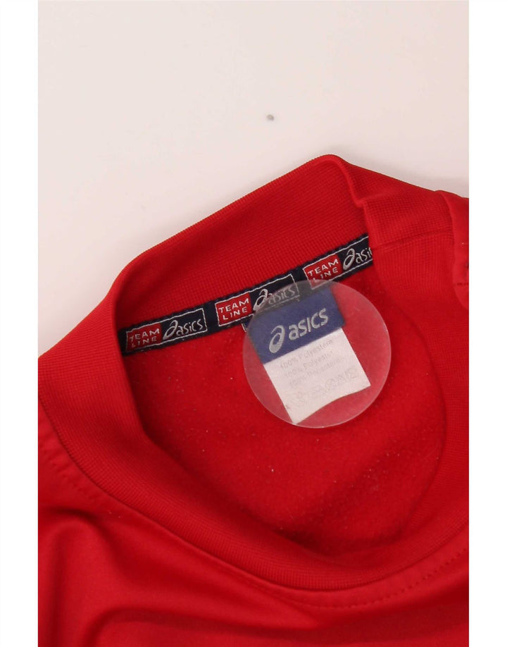 Asics Hombre Regular Fit Sudadera Jumper Medium Rojo Poliéster Deportes