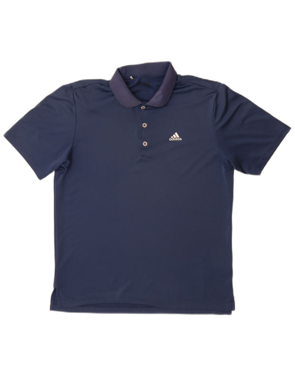 ADIDAS Mens Polo Shirt Small Navy Blue Polyester