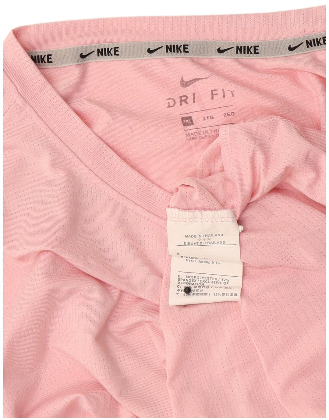 Nike Camiseta Dri Fit para hombre Top 2XL Poliéster rosa