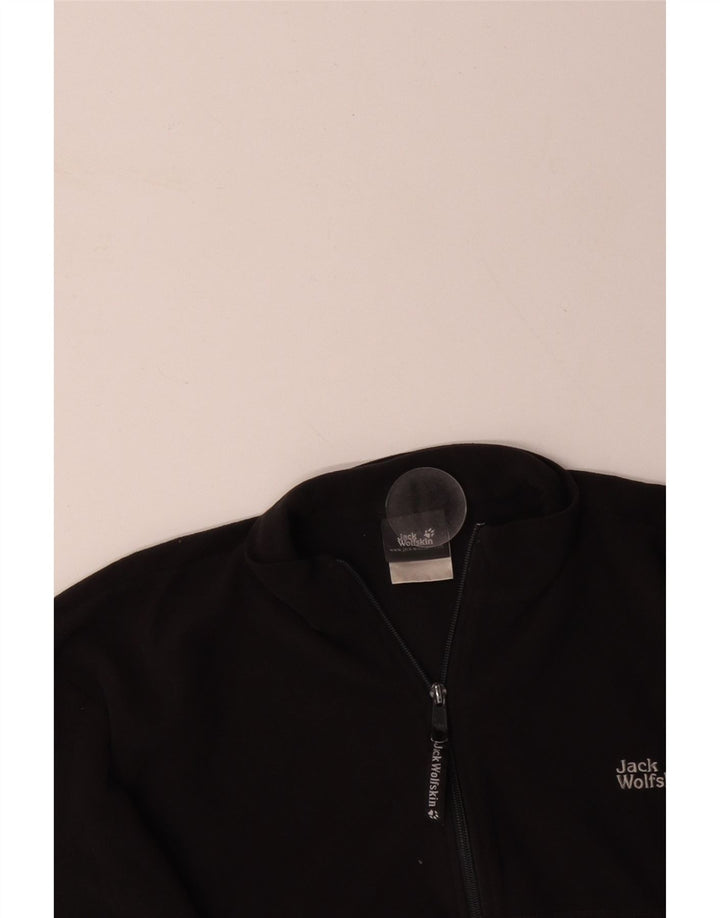 JACK WOLFSKIN Jersey polar con cuello y cremallera para hombre Poliéster negro grande