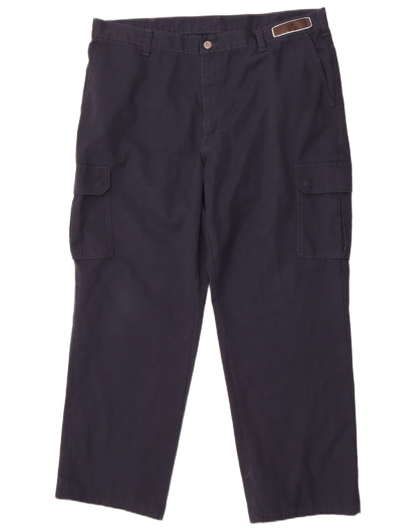 Dickies Mens Straight Cargo Trousers W40 L30 Navy Blue Polyester