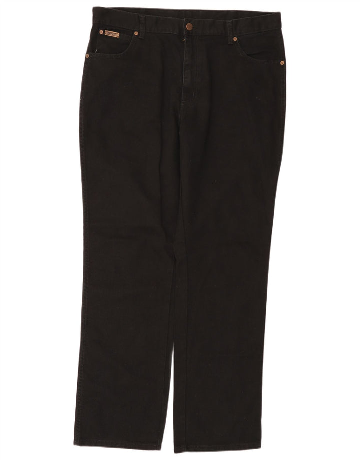 WRANGLER Vaqueros rectos Texas para hombre W38 L32 Algodón negro