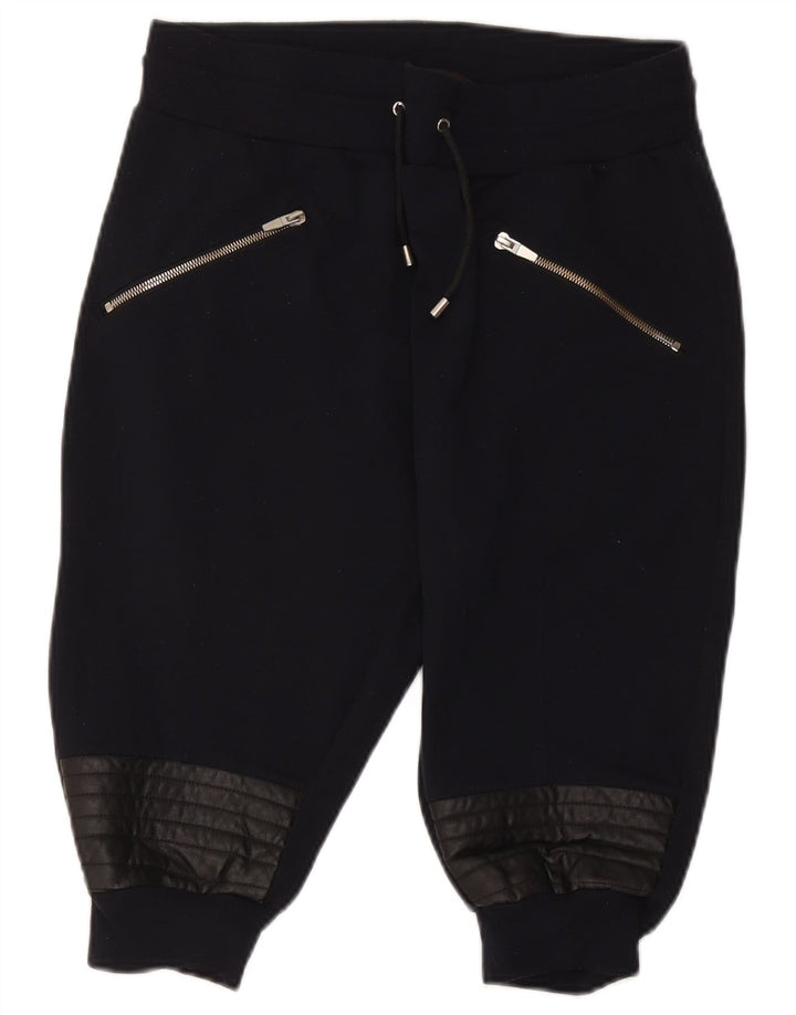Zara Mujer Bermudas Sport Shorts Large Azul Marino Poliéster