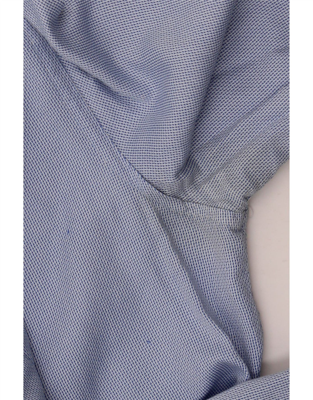 Zara Hombre Camisa Slim Fit Algodón Lunares Azul Pequeño