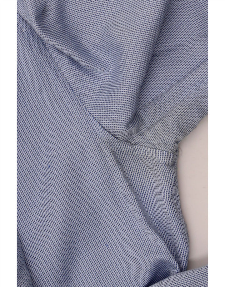 Zara Hombre Camisa Slim Fit Algodón Lunares Azul Pequeño