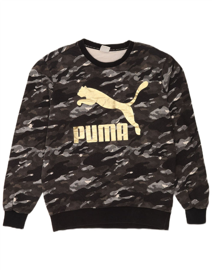 Sudadera Puma Graphic Jumper Gris Medio Camuflaje