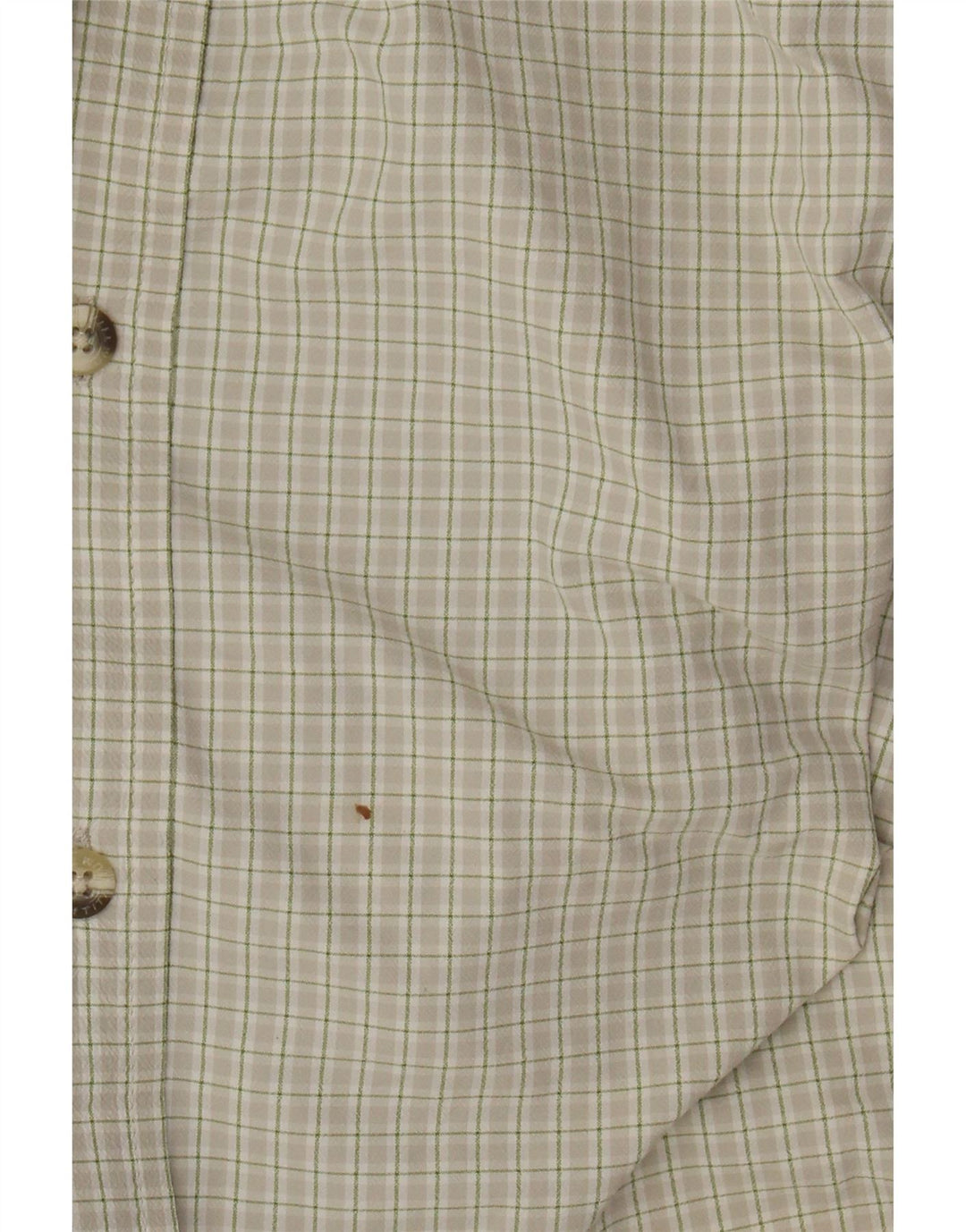 Camisa COLUMBIA Hombre Titanio Manga Corta XL Nylon Cuadros Verdes