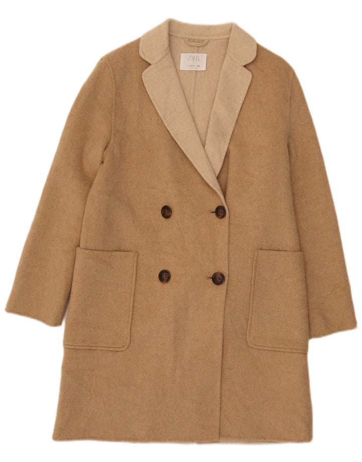 Zara Abrigo Niña Cruzado 13-14 Años Lana Beige