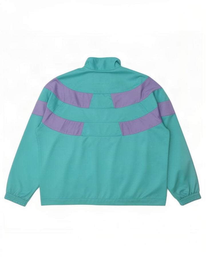 Diadora Chaqueta de chándal para mujer IT 46 Large Turquesa Colorblock
