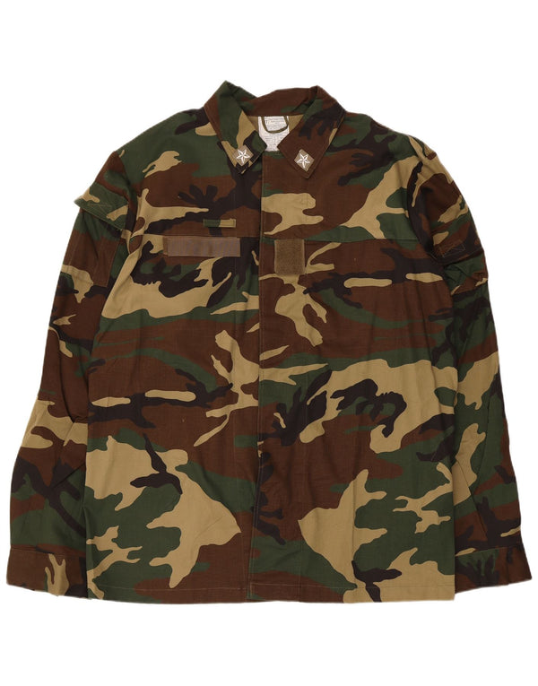 Vintage hombres chaqueta militar EU 54 2XL ejército de camuflaje verde
