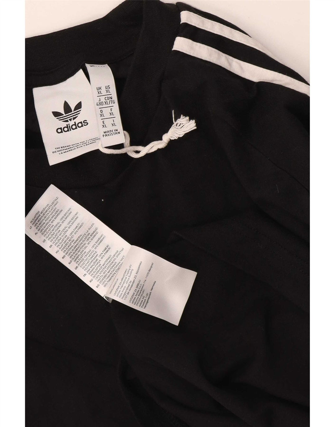 Adidas Hombre Camiseta Manga Larga XL Negro Algodón
