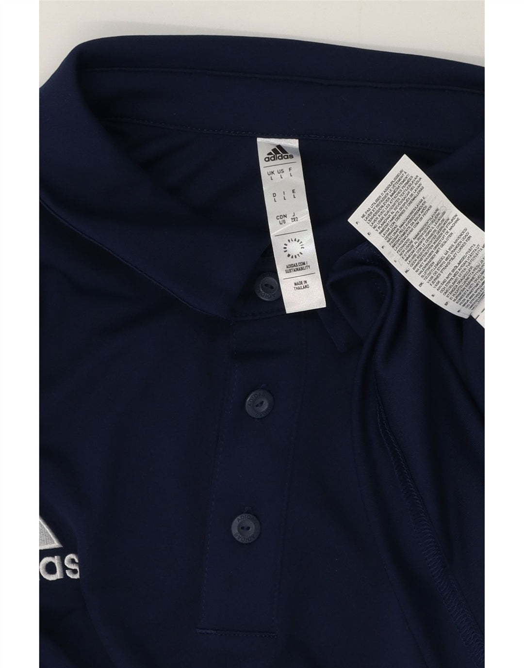 Adidas Polo Aeroready para hombre grande poliéster azul marino