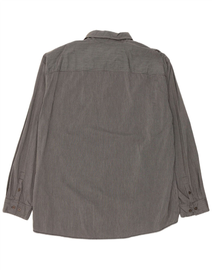 Mustang Camisa Hombre 3XL Algodón Rayas Gris