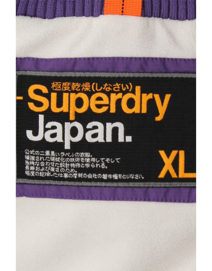SUPERDRY Chaqueta cortavientos con capucha para mujer UK 40 XL Nylon morado