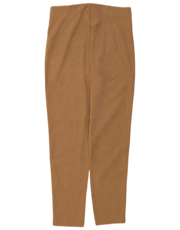 Zara Mujer Pantalones Casuales Slim Large W30 L28 Marrón