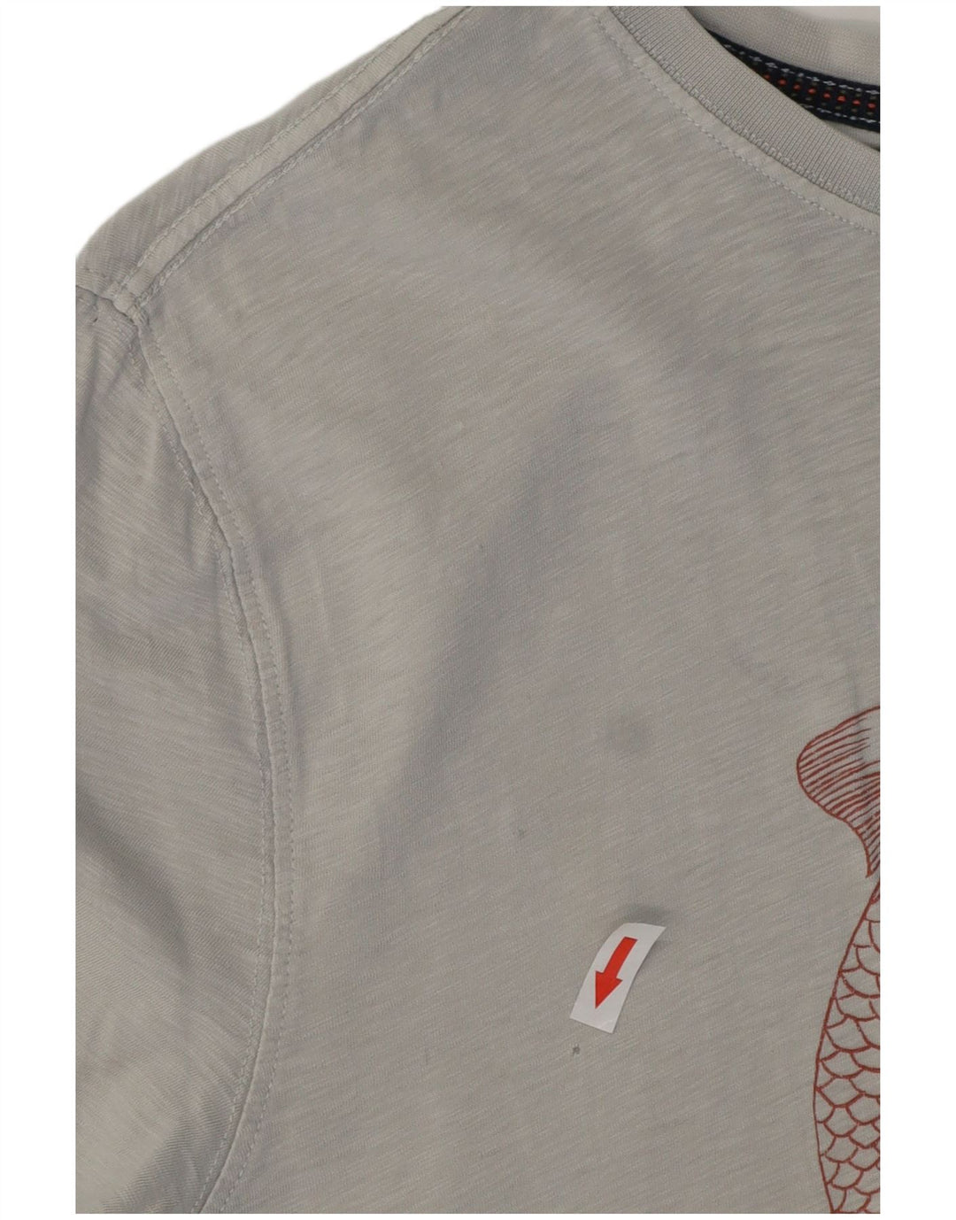 Camiseta gráfica para hombre de White Stuff, parte superior de algodón gris medio