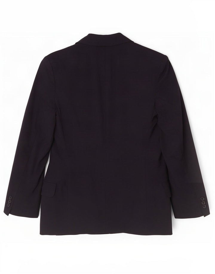 Sisley Chaqueta Blazer de 2 Botones para Mujer UK 6 XS Lana Virgen Azul Marino