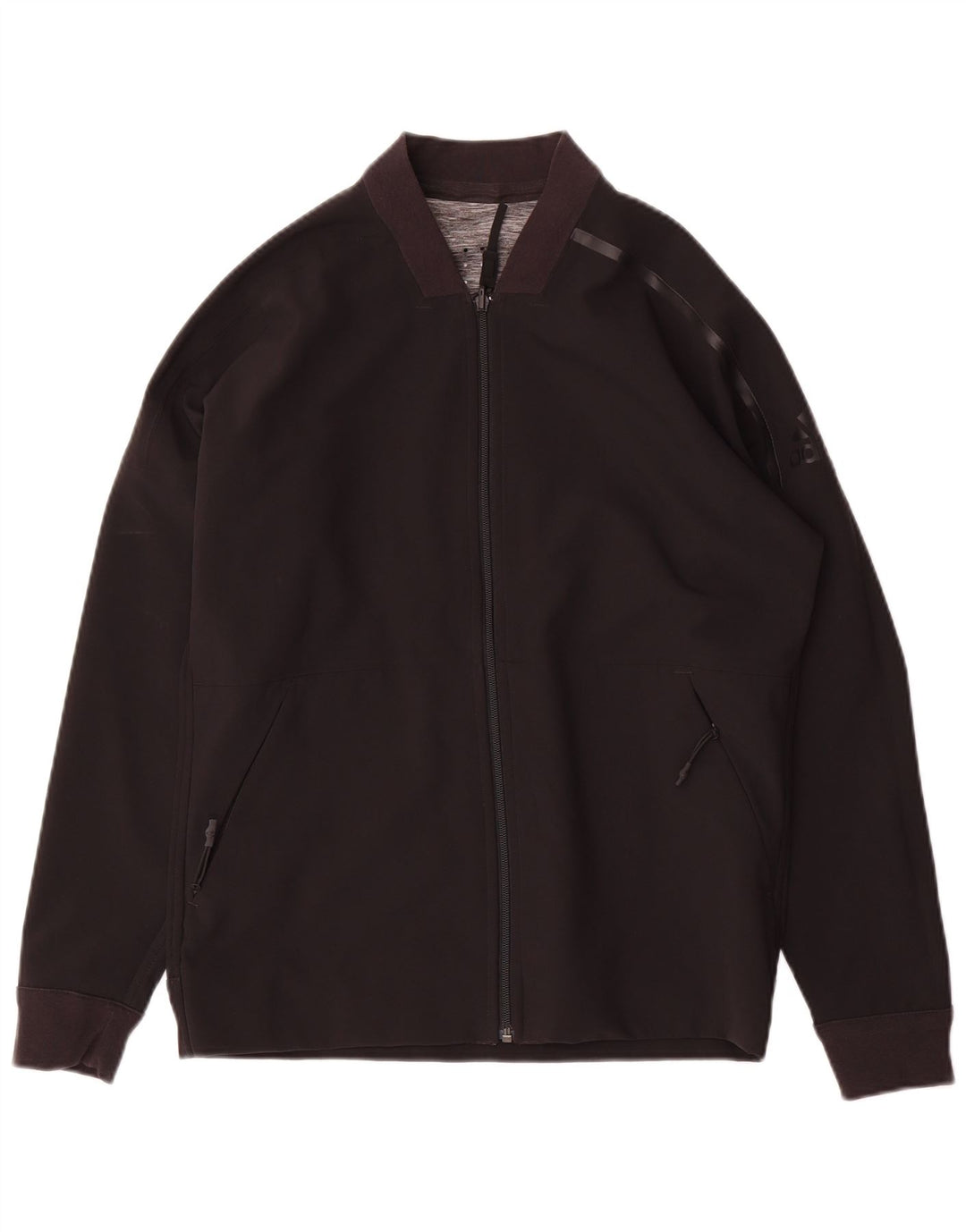 Adidas Hombre Reversible Chándal Top Chaqueta Pequeño Gris Colorblock