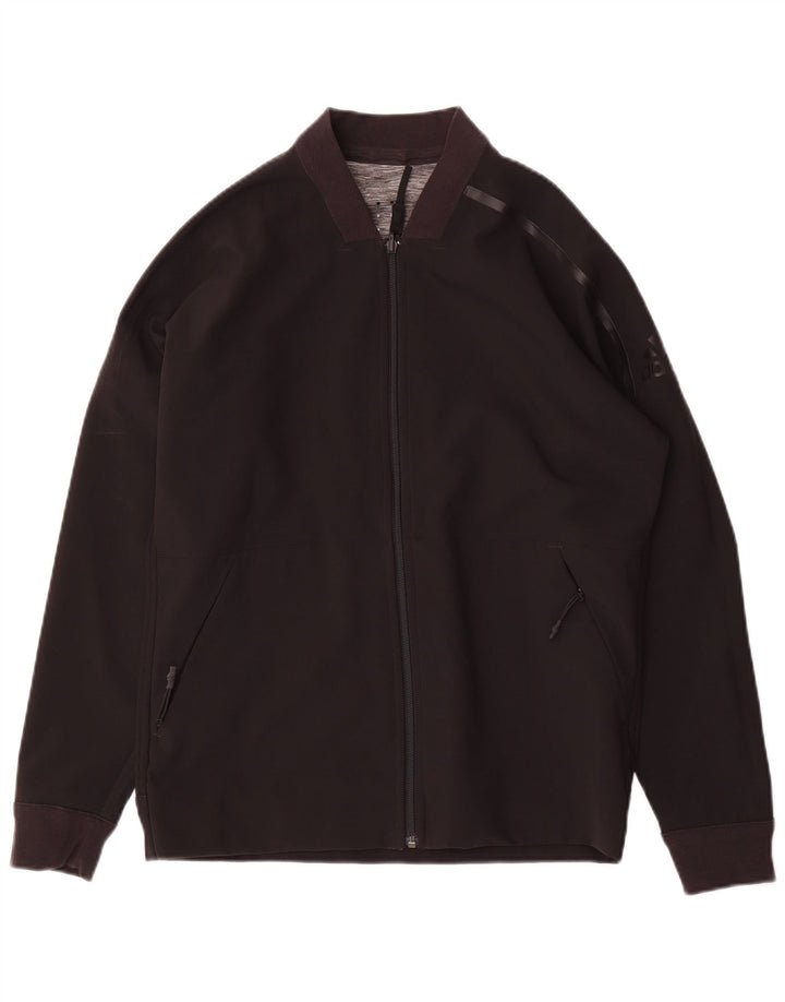 Adidas Hombre Reversible Chándal Top Chaqueta Pequeño Gris Colorblock