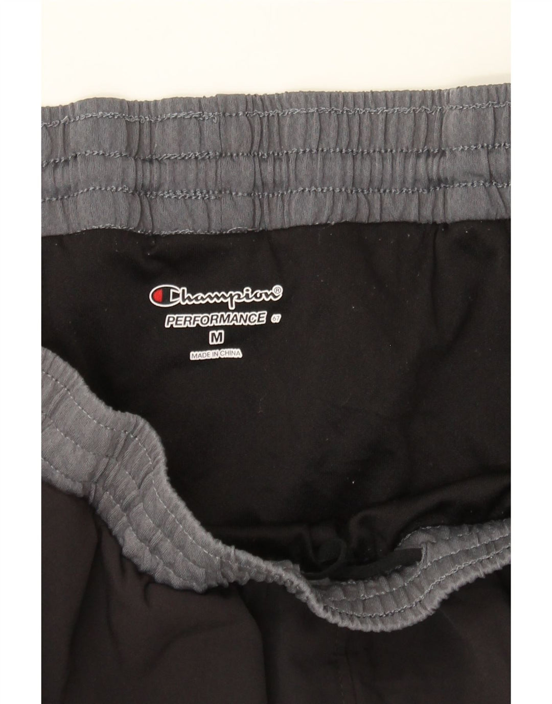CHAMPION Womens Performance Sport Shorts UK 14 Medium Black Colourblock Vintage Champion and Second-Hand Champion from Messina Hembry 