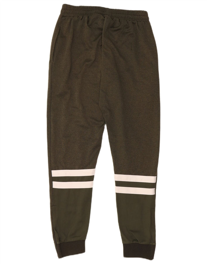 ELLESSE Hombre Pantalones De Chándal Joggers Small Caqui Colorblock Poliéster